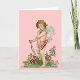 Cartão De Festividades Placa Cupid Do Namorados Vintage