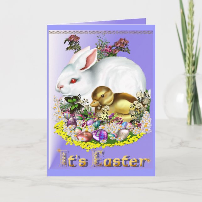 Cartão De Festividades Placa da páscoa 08 (Frente)