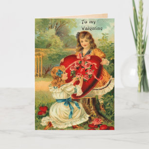 Cartão De Festividades Placa de Amigos do Namorados Vintage
