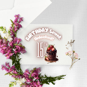 Cartão De Festividades Placa de aniversário de criança desbloqueada de ní