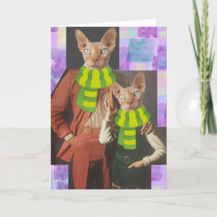Cartão De Festividades PLACA DE ANIVERSÁRIO DE pai SPHINX CAT FUNNY
