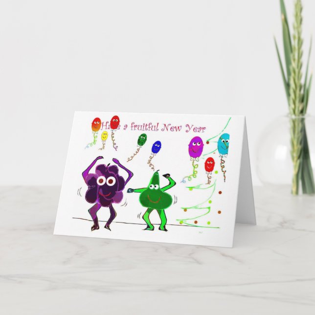 Cartão De Festividades Placa de anos novos (Frente)