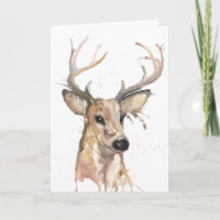 Placa de Aquarela do Stag Deer