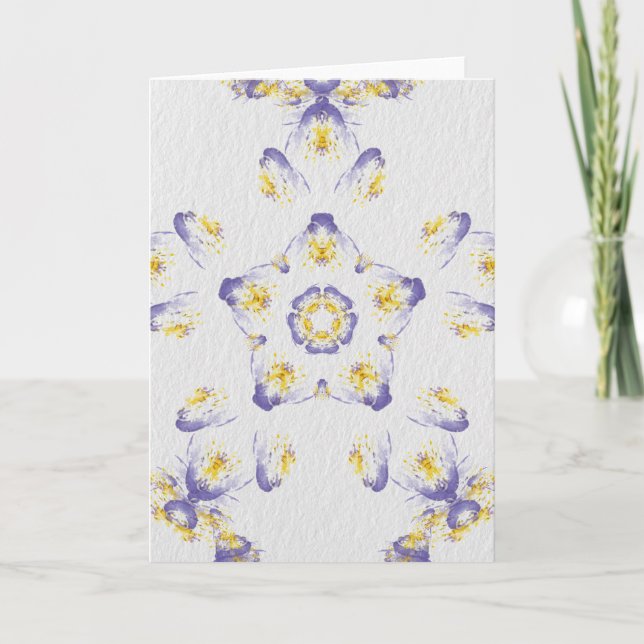 Cartão De Festividades Placa de Aquarela Pansy (Frente)