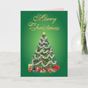 Cartão De Festividades Placa de árvore de Natal feliz