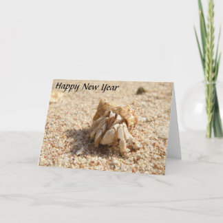 Cartão De Festividades Placa de caranguejo feliz ano novo