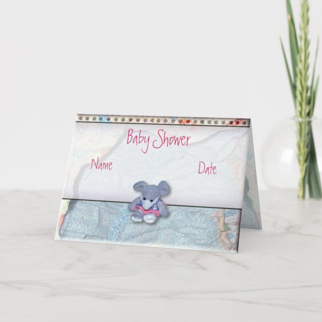 Cartão De Festividades Placa de chá de fraldas (Frente)