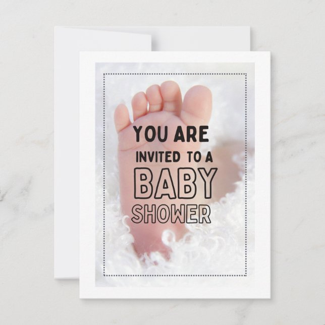 Cartão De Festividades placa de chá de fraldas (Frente)