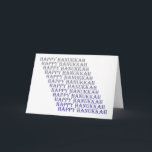 Cartão De Festividades Placa de Cinza Azul de Prata Feliz Hanukkah<br><div class="desc">Mostre aos seus entes queridos que se importam enviando-lhes este Feliz Cartão Hanukkah. As palavras Happy Hanukkah,  que vai de azul a cinza,  tornam este design único!</div>