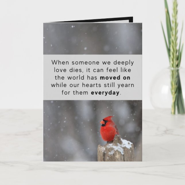 Cartão De Festividades Placa de Compartilhamento de Memória Cardeal (Frente)