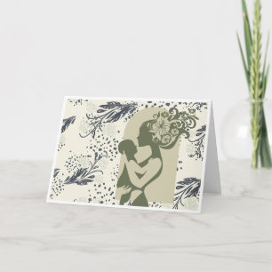 Cartão De Festividades Placa de Dia de as mães Boho (Verde)