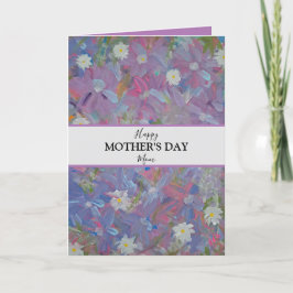 Cartão De Festividades Placa de Dia de as mães de Foto Floral Primavera W