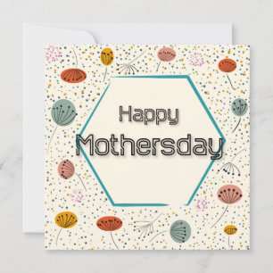 Cartão De Festividades Placa de Dia de as mães Feliz com Design Floral