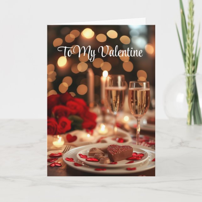 Cartão De Festividades Placa de dia de os namorados (Frente)