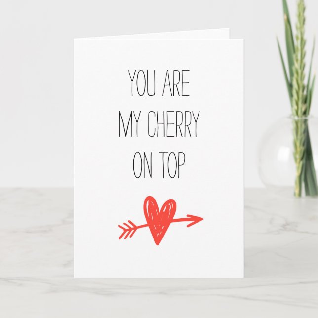 Cartão De Festividades Placa de dia de os namorados (Frente)