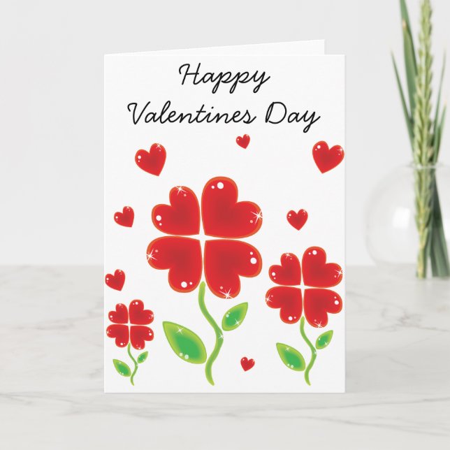 Cartão De Festividades Placa de dia de os namorados (Frente)