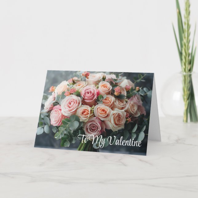 Cartão De Festividades Placa de dia de os namorados (Frente)