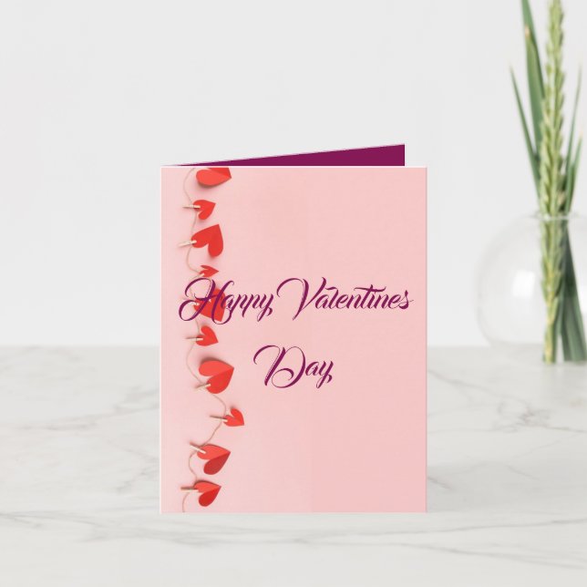 Cartão De Festividades Placa de dia de os namorados (Frente)