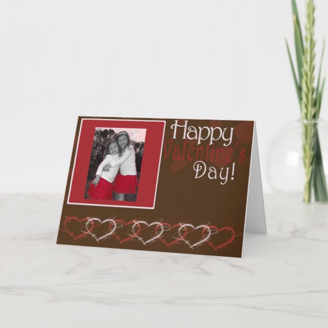 Cartão De Festividades Placa de dia de os namorados (Frente)