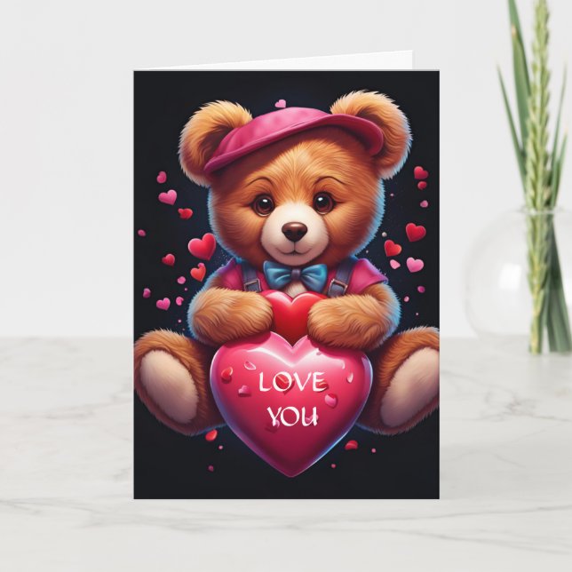 Cartão De Festividades Placa de dia de os namorados (Frente)