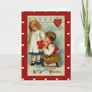 Cartão De Festividades Placa de Dia de os namorados Card-Vintage para Swe
