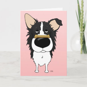 Cartão De Festividades Placa de Dia de os namorados de Collie de Borda
