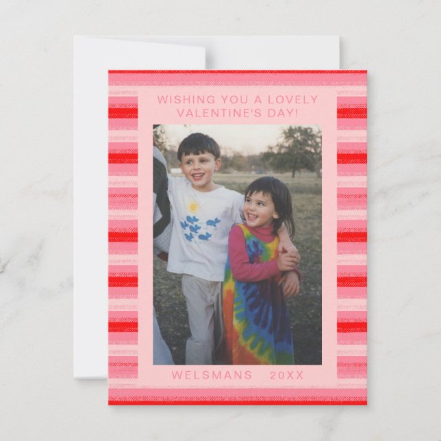 Cartão De Festividades Placa de Dia de os namorados de Fotografias Cuta (Frente)