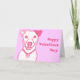 Cartão De Festividades Placa de Dia de os namorados do cachorro rosa
