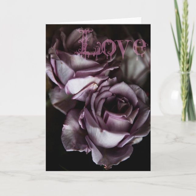 Cartão De Festividades Placa de Dia de os namorados Gótica (Frente)