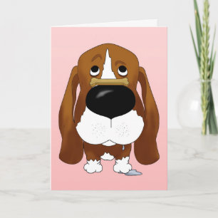 Cartão De Festividades Placa de Dia de os namorados Hound Basset