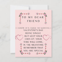 Placa de dia de os namorados para um amigo Solteir