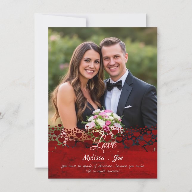 Cartão De Festividades Placa de Dia de os namorados Personalizada Docente (Frente)