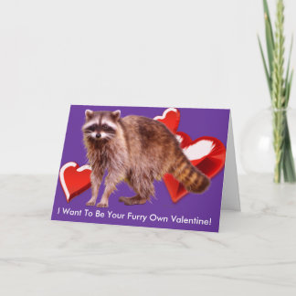 Cartão De Festividades Placa de Dia de os namorados RACCOON BABY