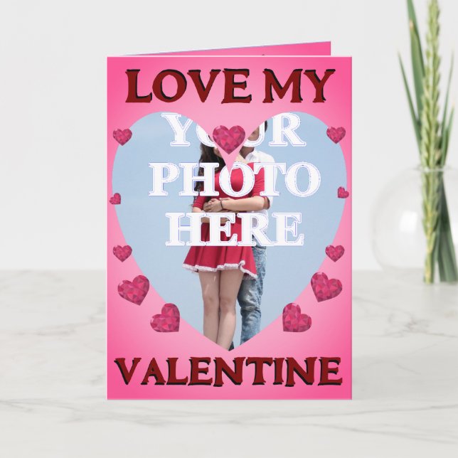 Cartão De Festividades Placa de Dia de os namorados totalmente personaliz (Frente)