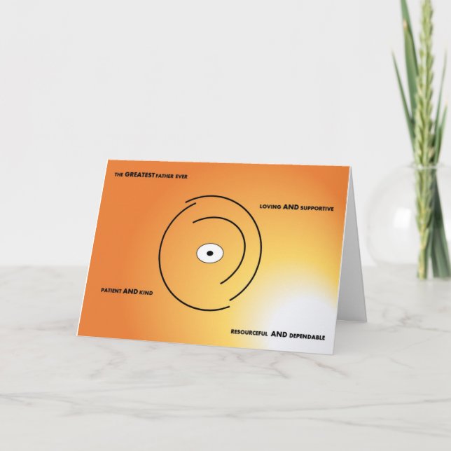 Cartão De Festividades Placa de dia de os pais (Frente)