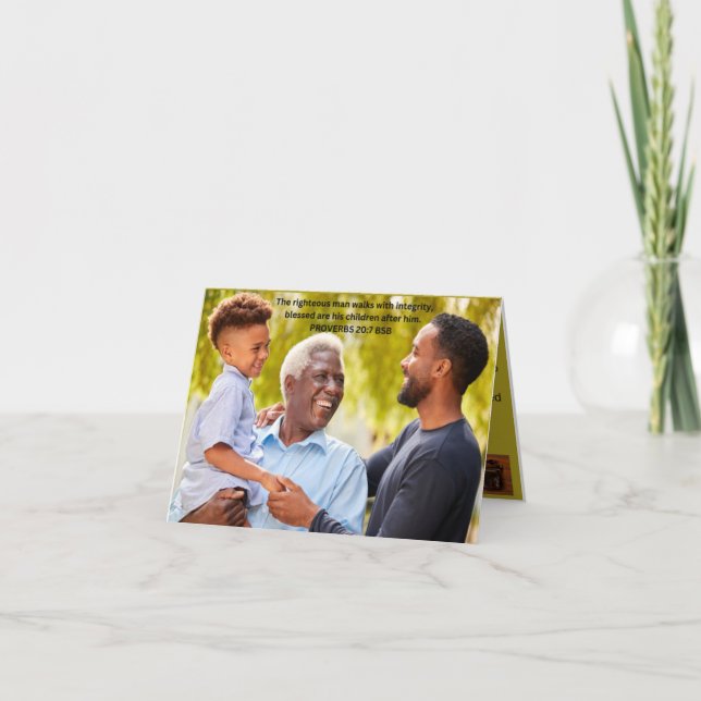 CARTÃO DE FESTIVIDADES PLACA DE DIA DE OS PAIS 1 (Frente)