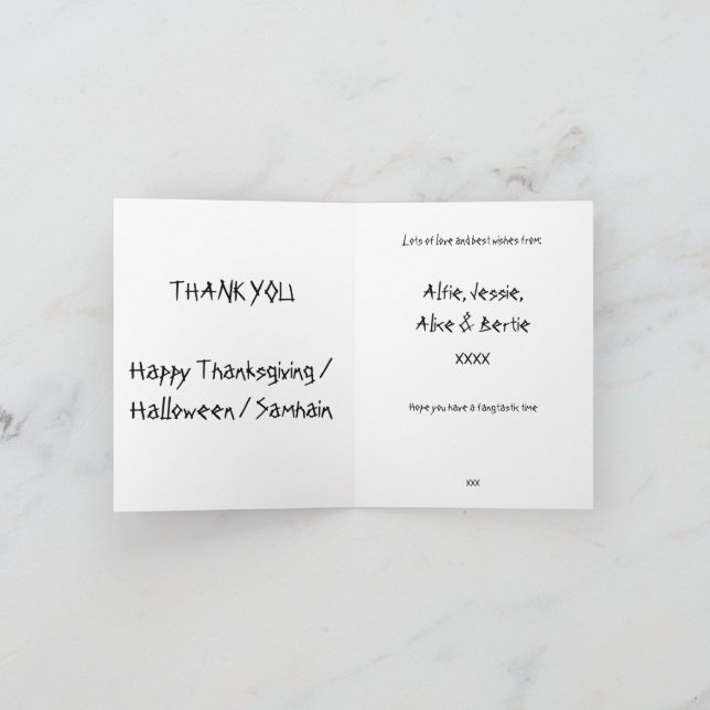 Cartão De Festividades Placa de dobramento personalizável de vibes Witchy (Interior)