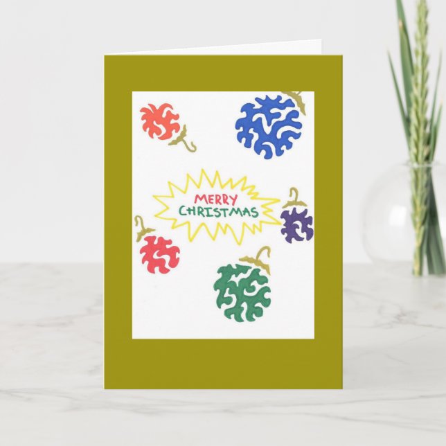 Cartão De Festividades placa de enfeites de natal (Frente)