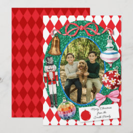 Cartão De Festividades Placa de Enfeites de natal com falha