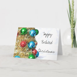 Cartão De Festividades Placa de Enfeites de natal Feliz Atrasado