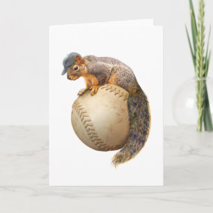 Cartão De Festividades Placa de Esquilo Baseball