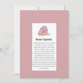 Cartão De Festividades Placa de Exibição de Cristal Rosa Quartz Significa