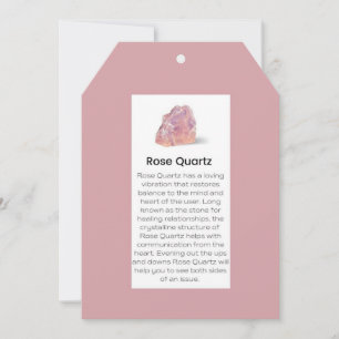 Cartão De Festividades Placa de Exibição de Cristal Rosa Quartz Significa
