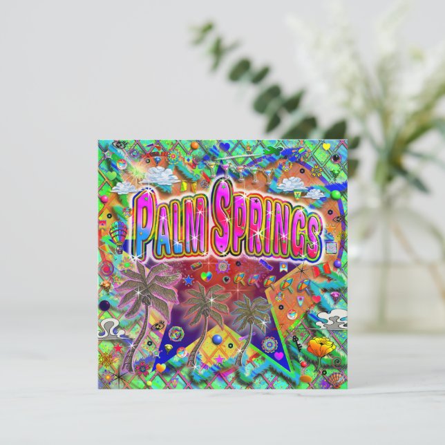 Cartão De Festividades Placa de Fator de Risco de Primaveras Palm (Em pé/Frente)