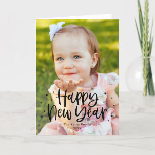 Cartão De Festividades Placa de Feliz ano novo de Cor Editável do Tipo A