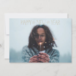 Cartão De Festividades Placa de Feliz ano novo Sparkasse Dourada EDITÁVEL