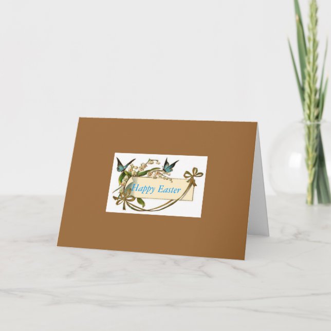 Cartão De Festividades Placa de felz pascoa (Frente)