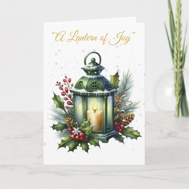 Cartão De Festividades Placa de Feriado Dobrada - Esplendor Xmas Vitorian (Frente)