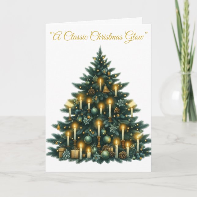 Cartão De Festividades Placa de Feriado Dobrada - Esplendor Xmas Vitorian (Frente)