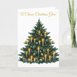 Cartão De Festividades Placa de Feriado Dobrada - Esplendor Xmas Vitorian